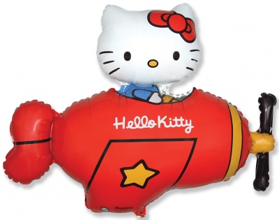 Hello Kitty Red Plane 36'' Super Shape Foil Balloon
